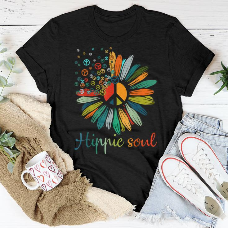 Daisy Peace Sign Hippie Soul Hippie Flower Lovers Women T-shirt Unique Gifts