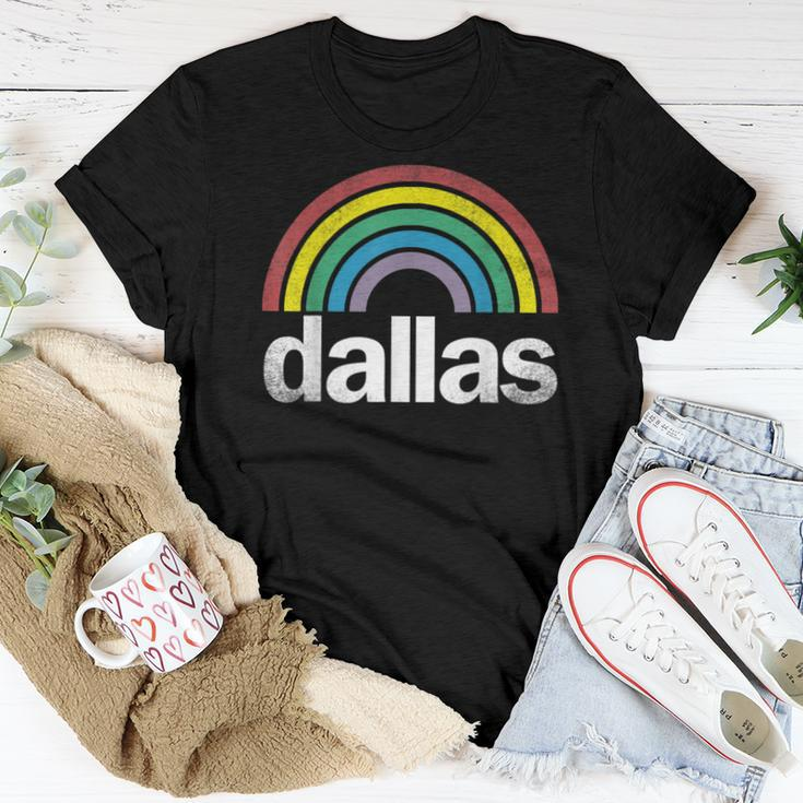 Dallas Rainbow 70S 80S Style Retro Gay Pride Men Women Women T-shirt Crewneck Unique Gifts