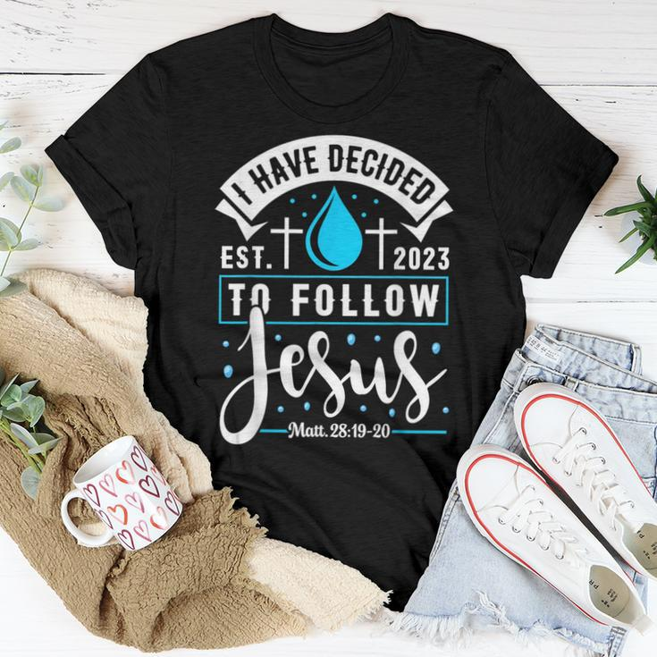 I Have Decided To Follow Jesus 2023 Baptized Baptism Women T-shirt Unique Gifts