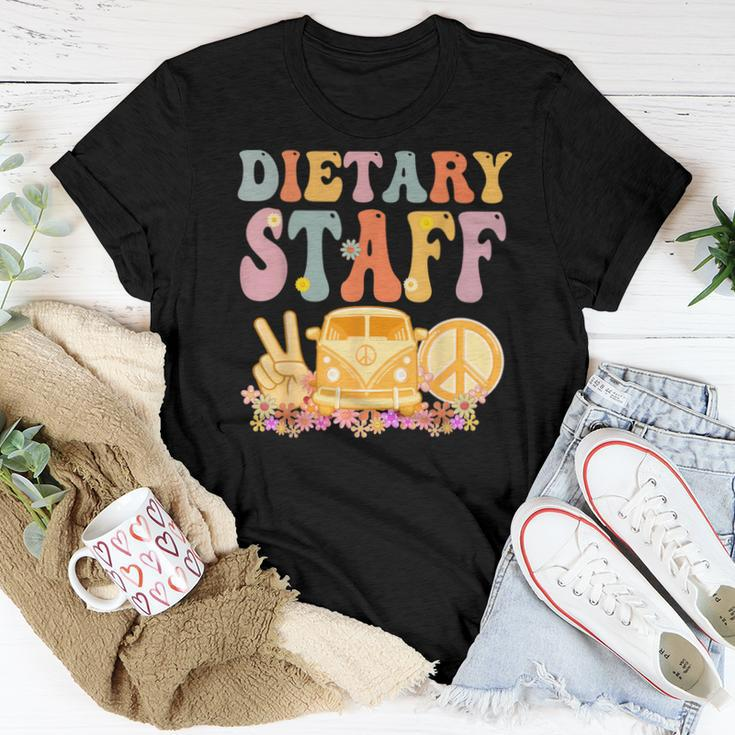 Dietary Staff Groovy Hippie Retro Week Appreciation Women T-shirt Unique Gifts
