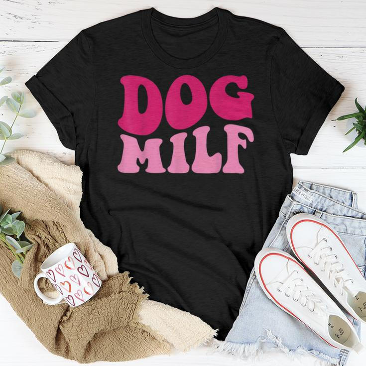 Dog Milf Dog Mom Saying Women Groovy Apparel Women T-shirt Unique Gifts