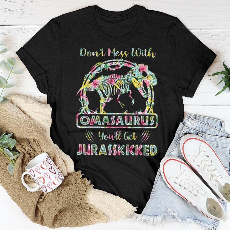 Dont Mess With Omasaurus Youll Get Jurasskicked Women T-shirt Unique Gifts