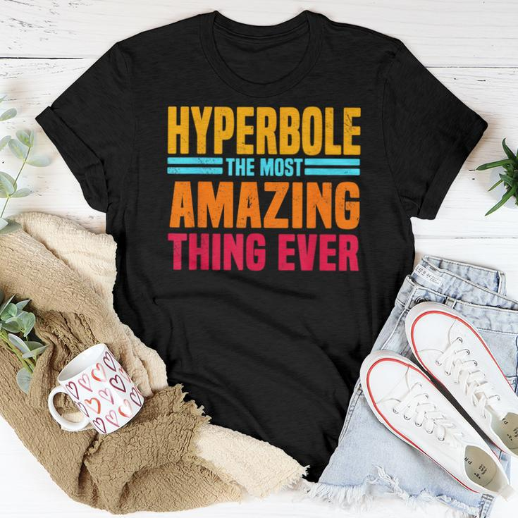 English Teacher Grammar Hyperbole Professor Writer Editor Women T-shirt Unique Gifts