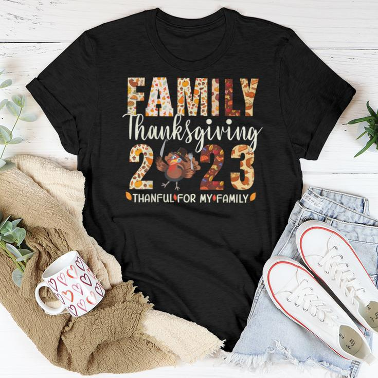 Family Thanksgiving 2023 Fall Autumn Turkey Matching Family Women T-shirt Unique Gifts