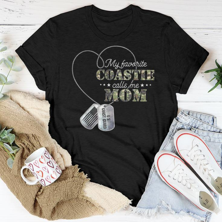 My Favorite Coastie Calls Me Mom Coast Guard Mom For Mom Women T-shirt Unique Gifts