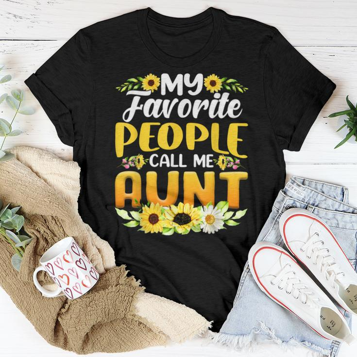 My Favorite People Call Me Aunt Sunflower Women T-shirt Unique Gifts