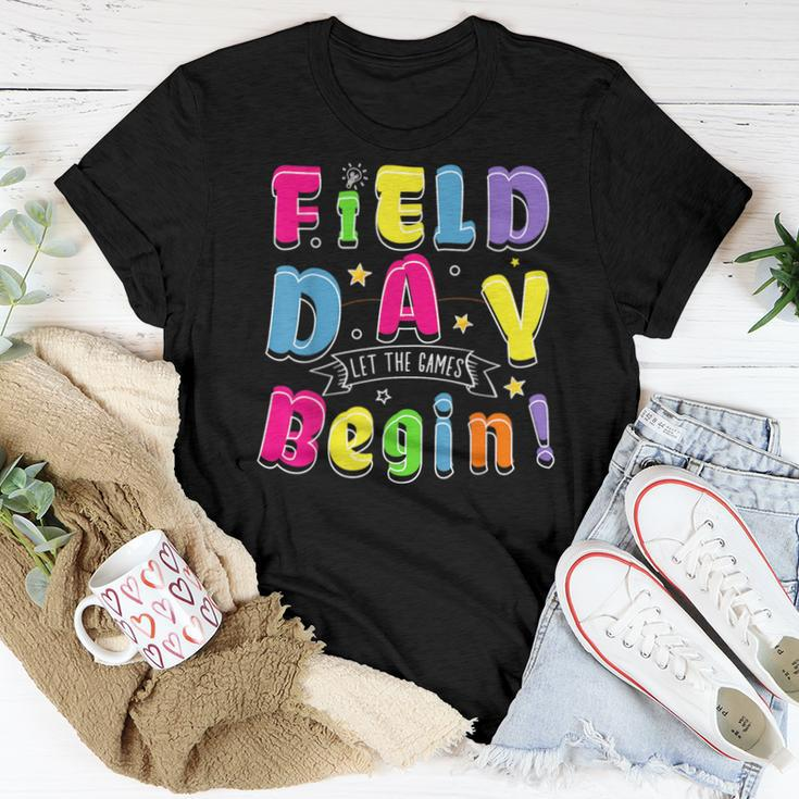 Field Day Let The Games Begin Boys Girls Teachers Game Day Women T-shirt Unique Gifts