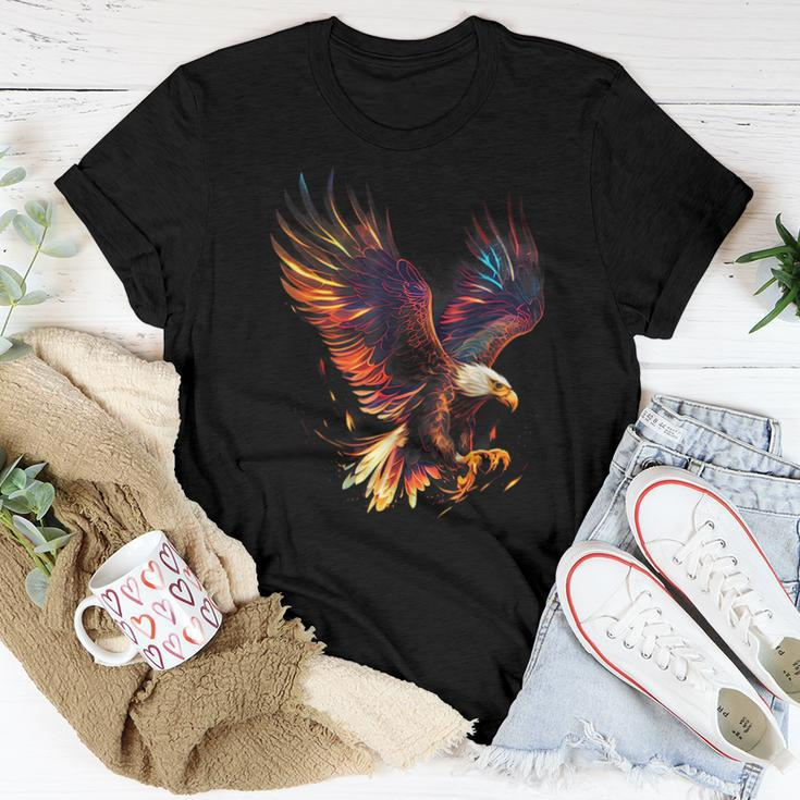 Fiery Bald Eagle Graphic For Men Women Boys Girls Women T-shirt Funny Gifts