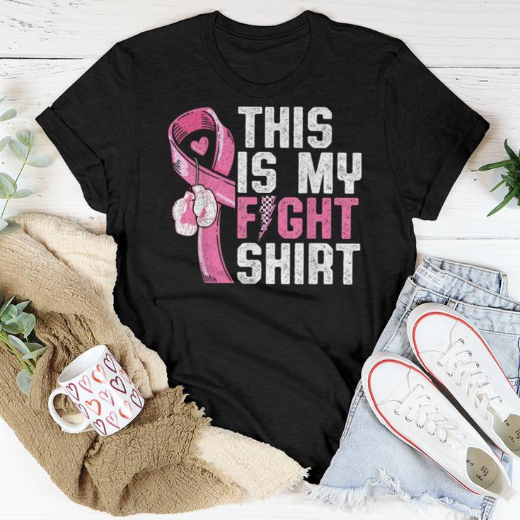 This Is My Fight Breast Cancer Awareness Warrior Women T-shirt Funny Gifts