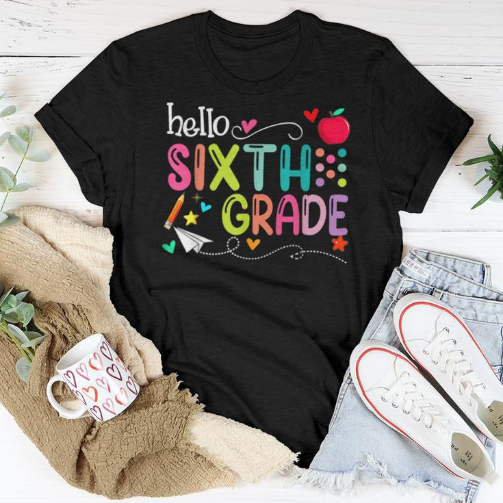 First Day Of Sixth Grade Teacher Welcome Back To School Women T-shirt Funny Gifts