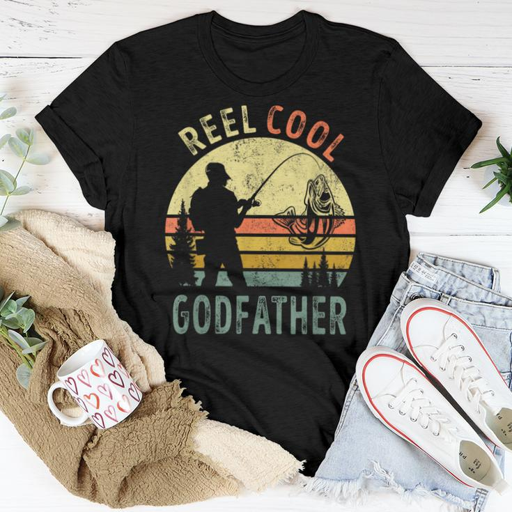 Fishing Dad Vintage Reel Cool Godfather Fathers Day Gift Women T-shirt Funny Gifts