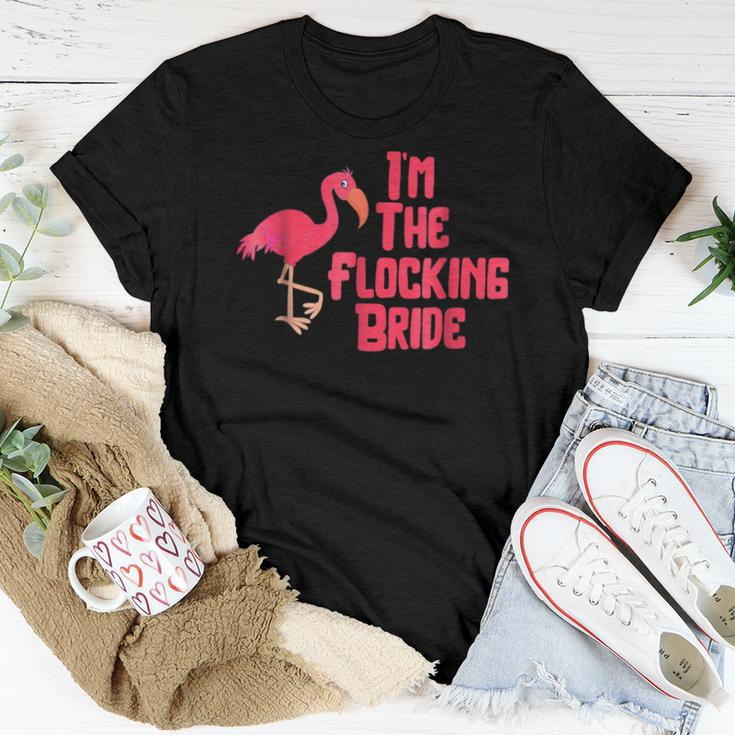 Im The Flocking Bride Flamingo Wedding Women T-shirt Unique Gifts