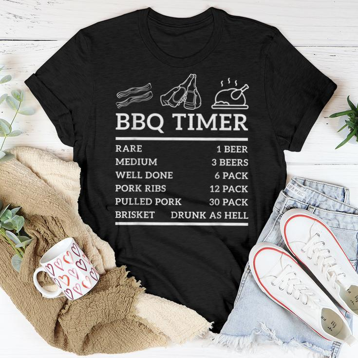 Funny Grill Saying Bbq Timer Bbq Beer Grill Dad Barbecue Fun Women T-shirt Funny Gifts