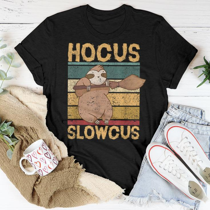 Witch Sloth Lazy Cute Animal Halloween Hocus Slowcus Halloween Women T-shirt Unique Gifts