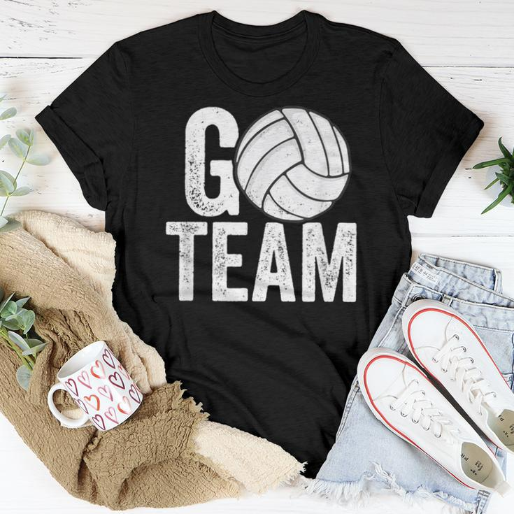 Go Team Volleyball Player Team Coach Mom Dad Family Women T-shirt Unique Gifts