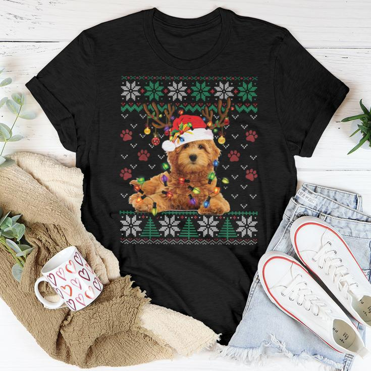 Goldendoodle Christmas Ugly Sweater Dog Lover Xmas Women T-shirt Funny Gifts
