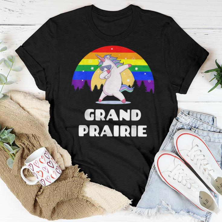 Grand Prairie Texas Lgbtq Gay Pride Rainbow Women T-shirt Unique Gifts