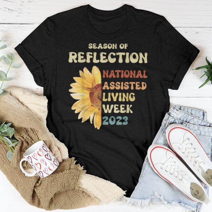 Groovy National Assisted Living Week 2023 Retro Vintage Women T-shirt Unique Gifts