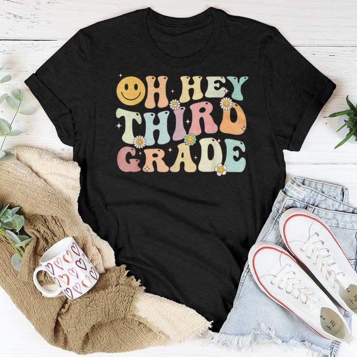 Groovy Oh Hey 3Rd Third Grade Back To School Teacher Women T-shirt Funny Gifts