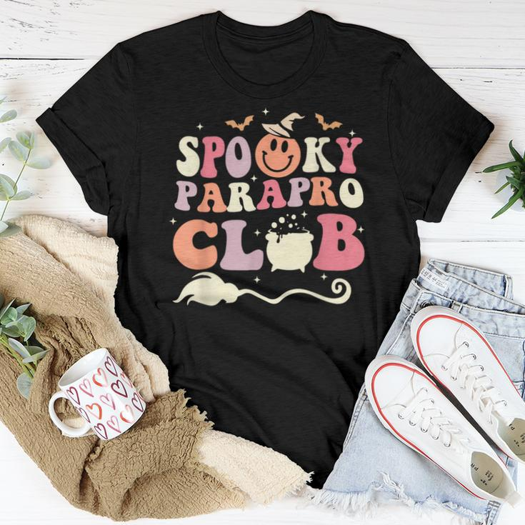 Groovy Spooky Parapro Club Paraprofessional Para Teacher Aid Women T-shirt Unique Gifts