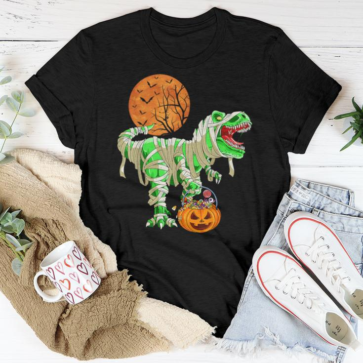 Halloween For Boys Dinosaur T-Rex Mummy Pumpkin Women T-shirt Funny Gifts
