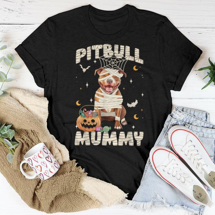 Halloween Costume Pitbull Lover Mummy Dog Owner Women T-shirt Unique Gifts