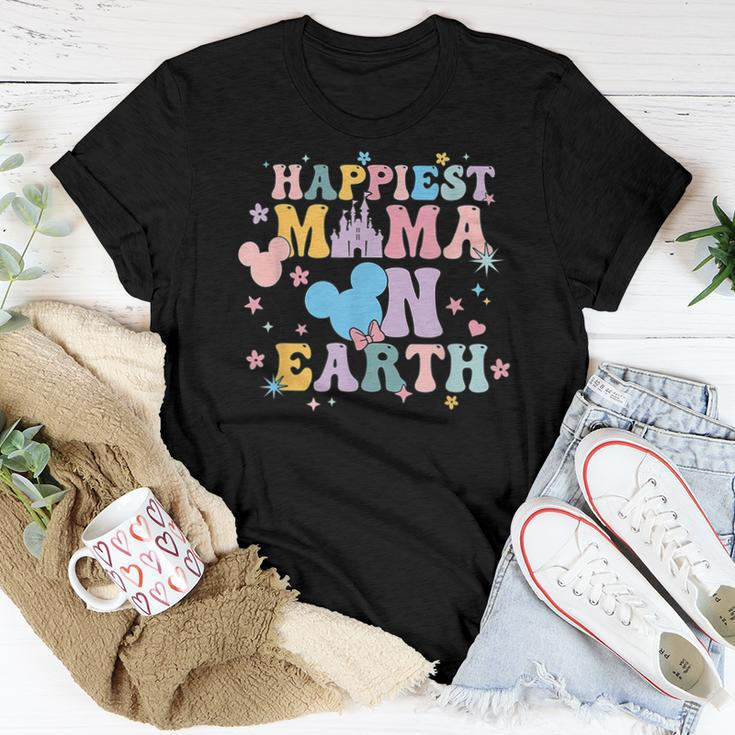 Happiest Mama On Earth Family Trip Happiest Place Women T-shirt Funny Gifts