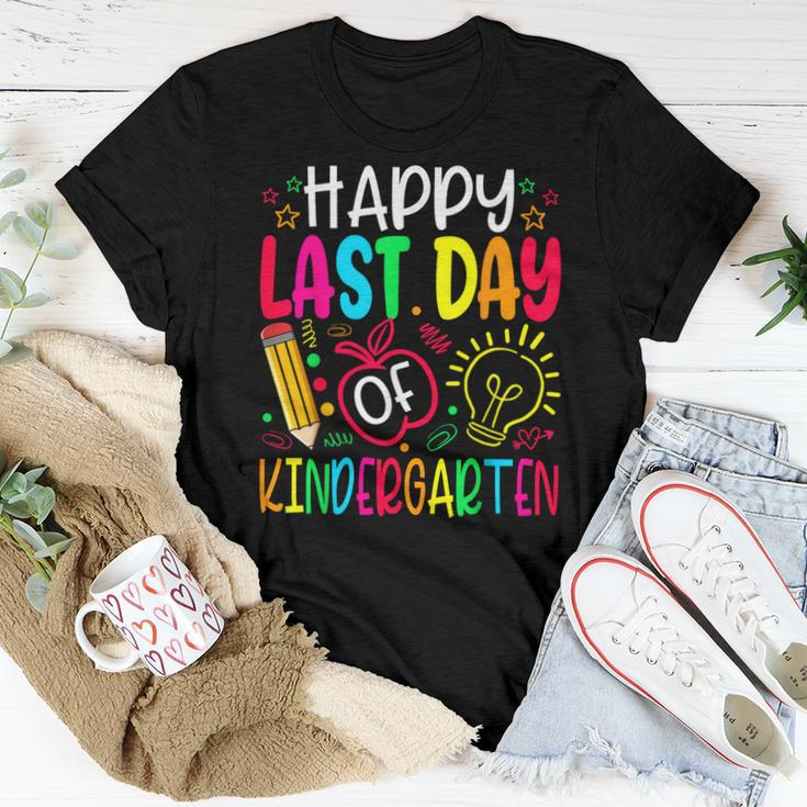 Happy Last Day Of Kindergarten School Teacher Students Women T-shirt Unique Gifts