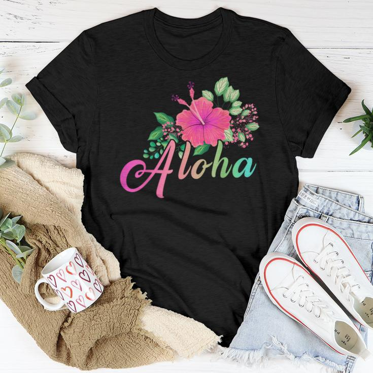 Hawaiian Aloha Flower Hawaii Beach Vacation Lovers Women T-shirt Funny Gifts