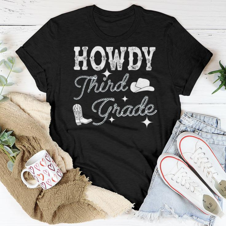 Howdy Third Grade Teacher Student Back To School 3Rd Grade Women T-shirt Unique Gifts
