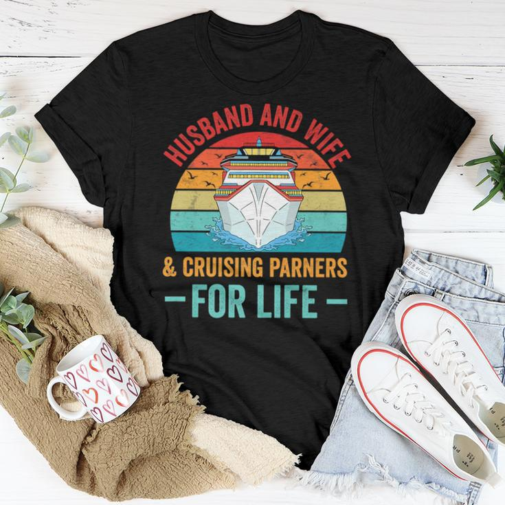 Husband And Wife Cruise Partners For Life Cruising Funny Women T-shirt Funny Gifts