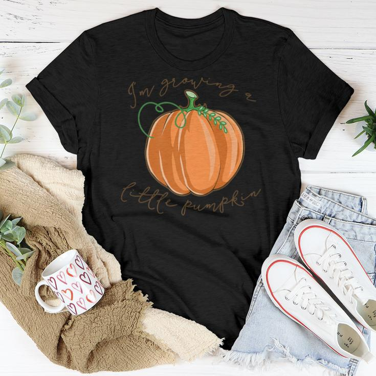 I'm Growing A Little Pumpkin Pregnancy Mom Saying Women T-shirt Unique Gifts