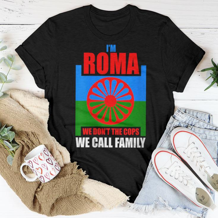 I'm Roma We Call Family Traveller Romani Flag Women T-shirt Unique Gifts