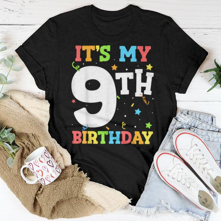It's My 9Th Birthday 9 Nine Happy Birthday Boy Or Girls Women T-shirt Unique Gifts