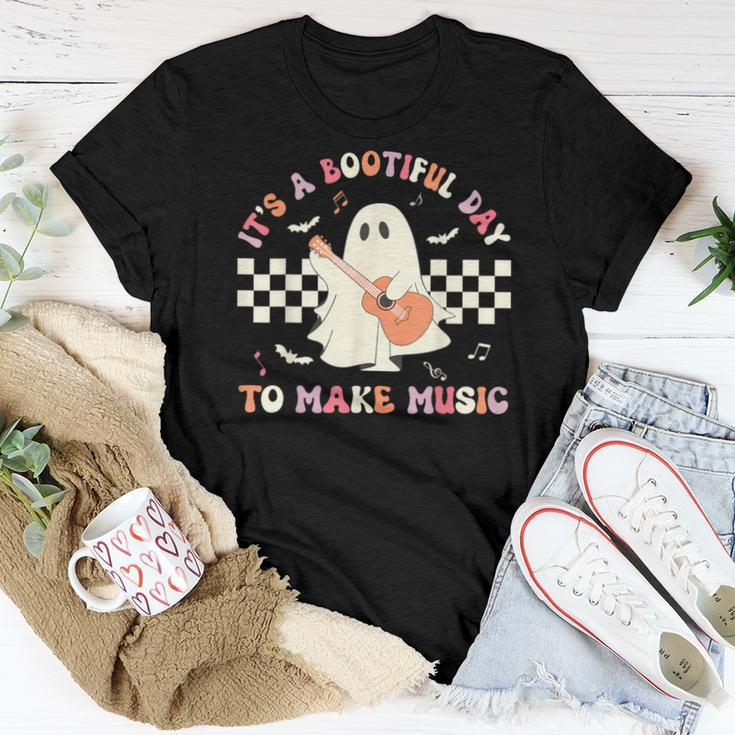 It's A Bootiful Day To Make Music Teacher Musician Halloween Women T-shirt Funny Gifts