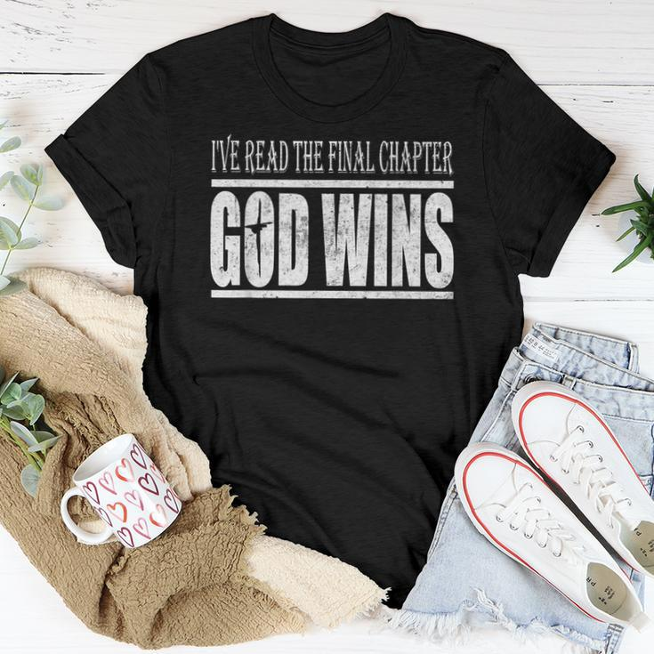 Ive Read The Final Chapter God Wins Christian Women T-shirt Unique Gifts