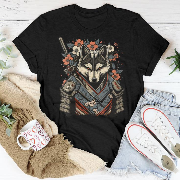 Japanese Samurai Wolf Tattoo Vintage Kawaii Ninja For Women Women T-shirt Unique Gifts