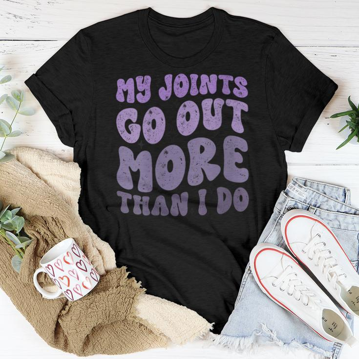 My Joints Go Out More Than I Do Women T-shirt Personalized Gifts