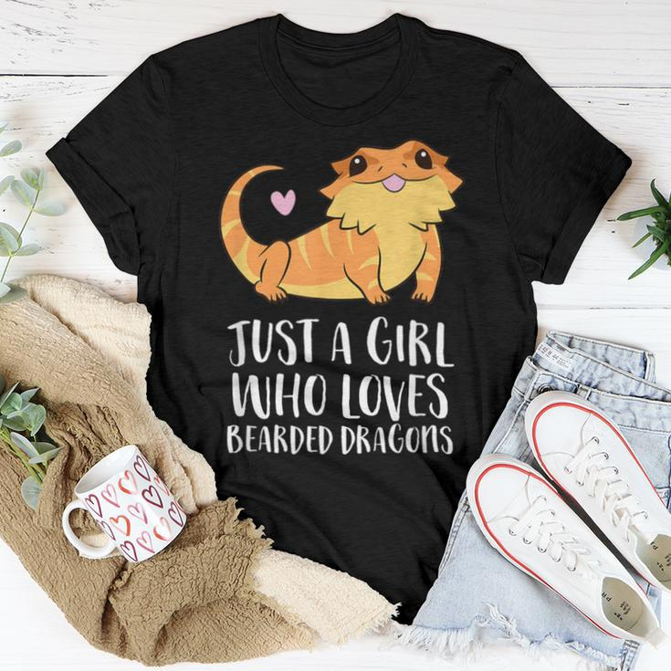 Just A Girl Who Loves Bearded Dragons Lizard Reptile Women T-shirt Unique Gifts