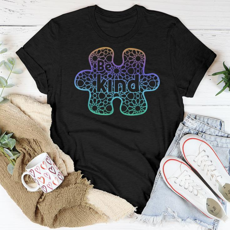 Be Kind Autism Awareness Tolerance Puzzle Awareness Asperger Women T-shirt Unique Gifts
