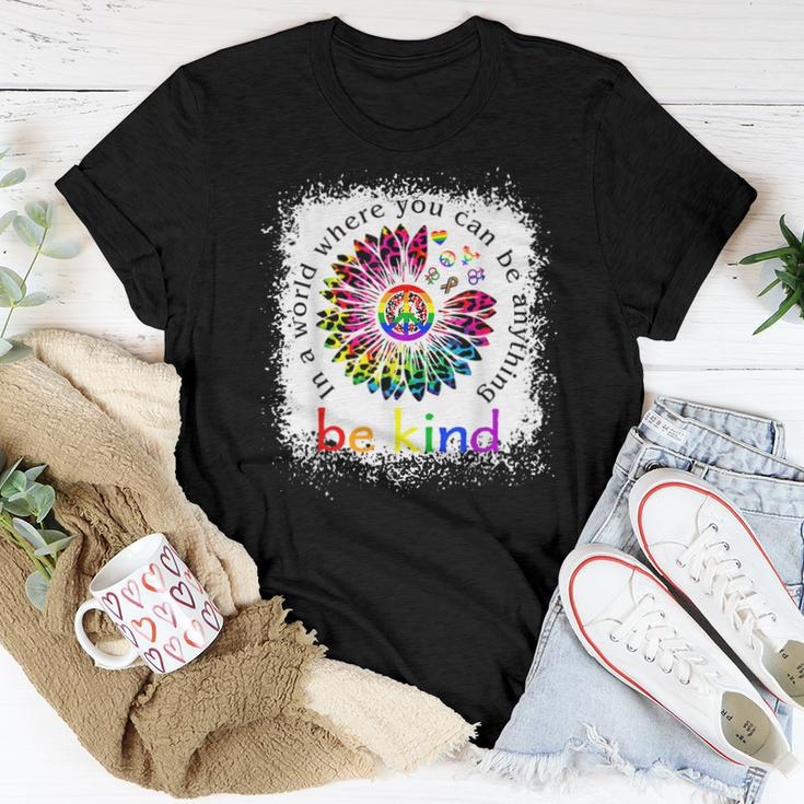 Be Kind Love Rainbow Lgbt Pride Lgbtq Leopard Tiedye Les Gay Women T-shirt Unique Gifts