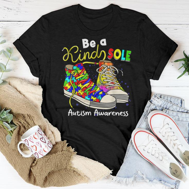 Be A Kind Sole Autism Awareness Puzzle Shoes Be Kind Women T-shirt Unique Gifts