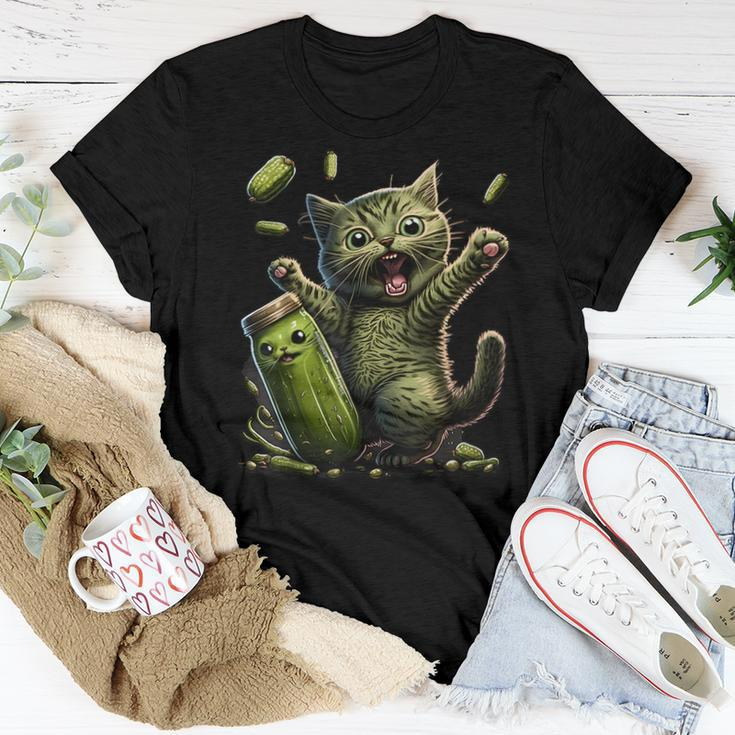 Kittens Vs Gherkin Pickle Cat Mom Lady For Mom Women T-shirt Crewneck Unique Gifts