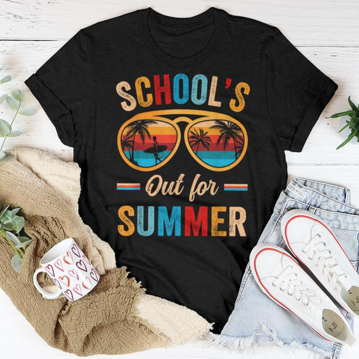 Last Day Of School Retro Schools Out For Summer Teacher Off Women T-shirt Unique Gifts