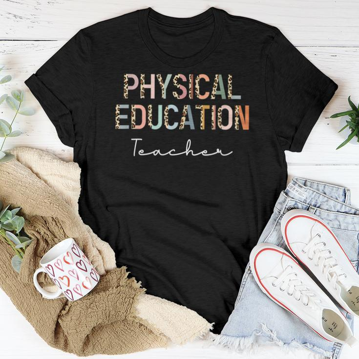 Leopard Pe Teacher Back To School Physical Education Teacher Women T-shirt Unique Gifts