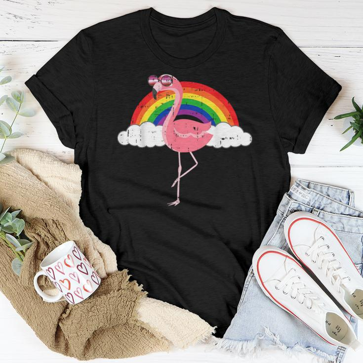 Lesbian Flamingo Gay Rainbow Pride Flag Lgbtq Cool Lgbt Women T-shirt Unique Gifts