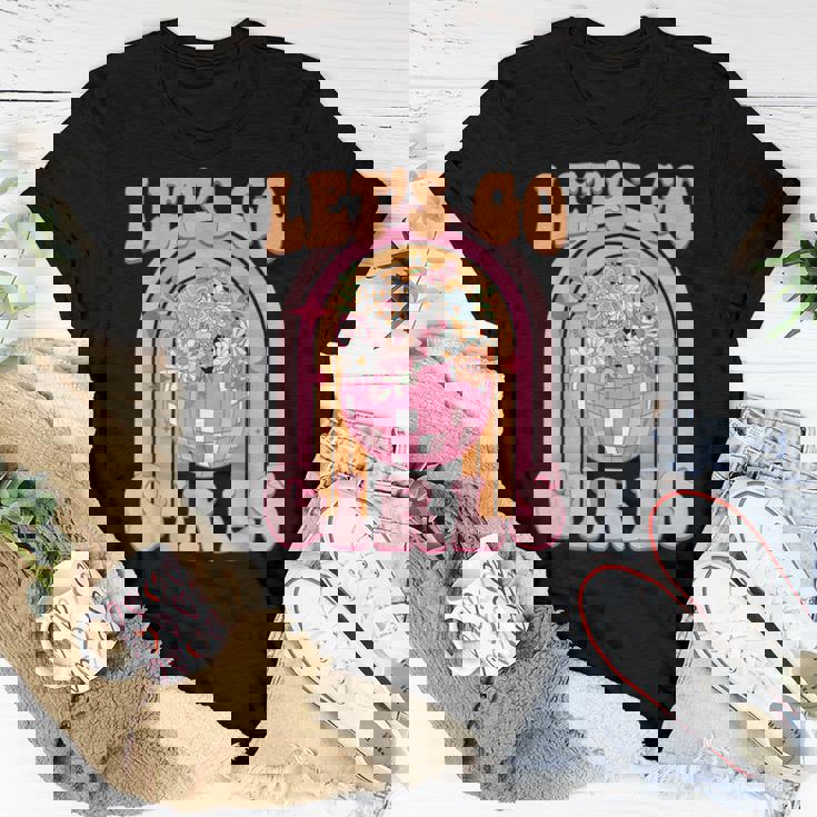 Let's Go Girls Retro Rainbow Cowgirl Disco Bachelorette Women T-shirt Unique Gifts Let's Go Girls Retro Rainbow Cowgirl Disco Bachelorette Women T-shirt Unique Gifts