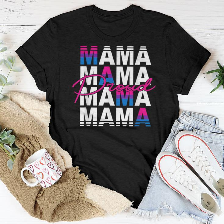 Lgbt Bisexual Proud Mama Lgbtq Pride Month Mom Bisexual Mom Women T-shirt Unique Gifts