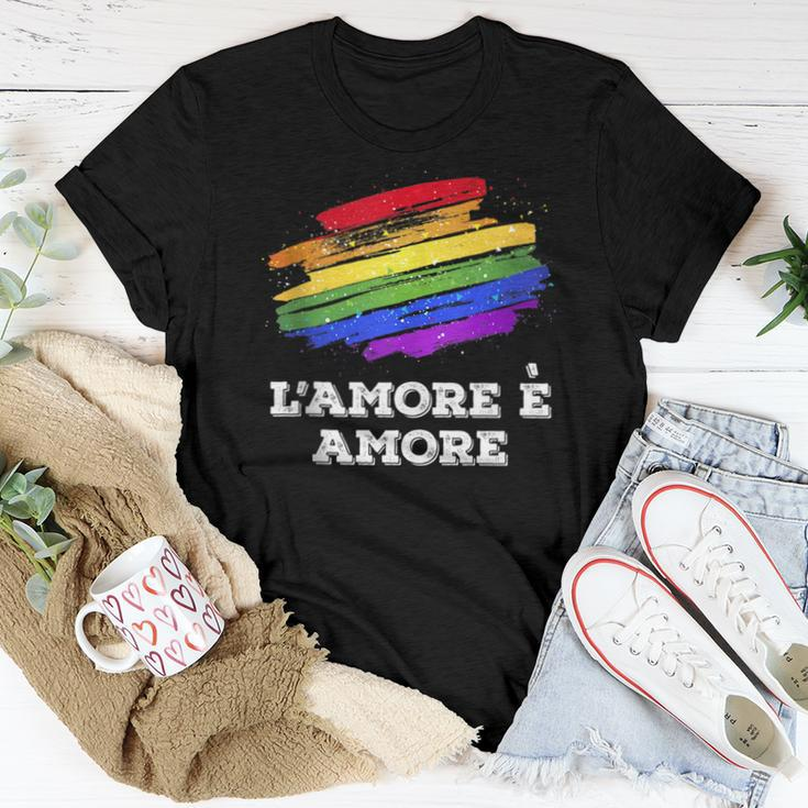 Lgbt Gay Lesbian Pride Rainbow Flag In Italian Women T-shirt Unique Gifts