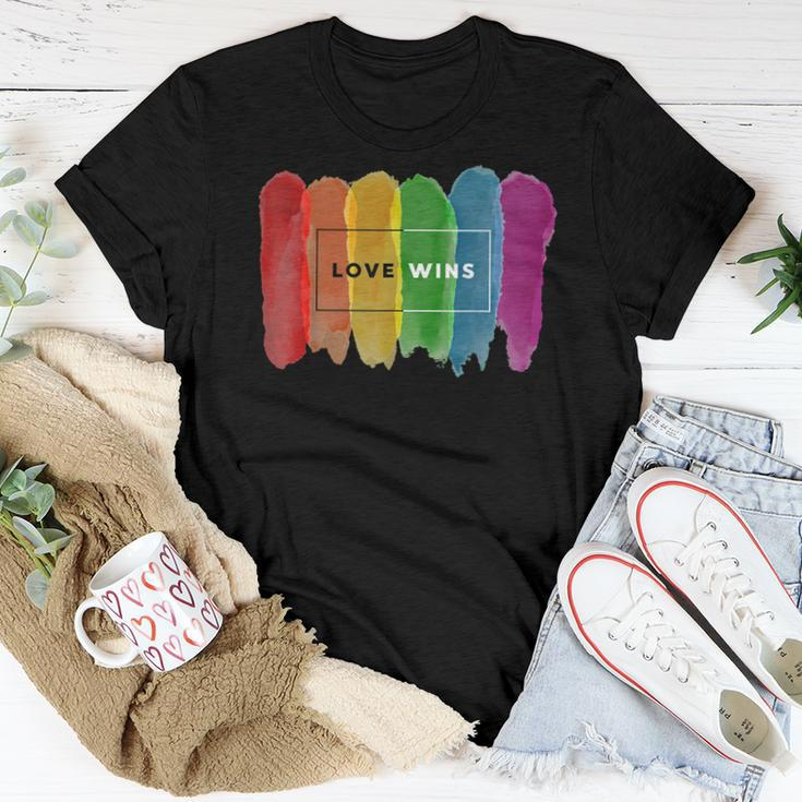 Lgbt Rainbow Gay Pride Lgbtq Equality Love Wins Men Women Women T-shirt Unique Gifts